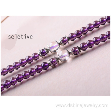 Multilayers Amethyst Crystal Bracelet Crystal Bangles Online